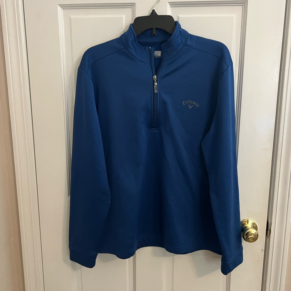 Men’s 3/4 zip pullover. Blue. Callaway size medium.